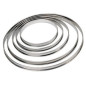 CERCLE A TARTE INOX PERFORE BORD ROULE