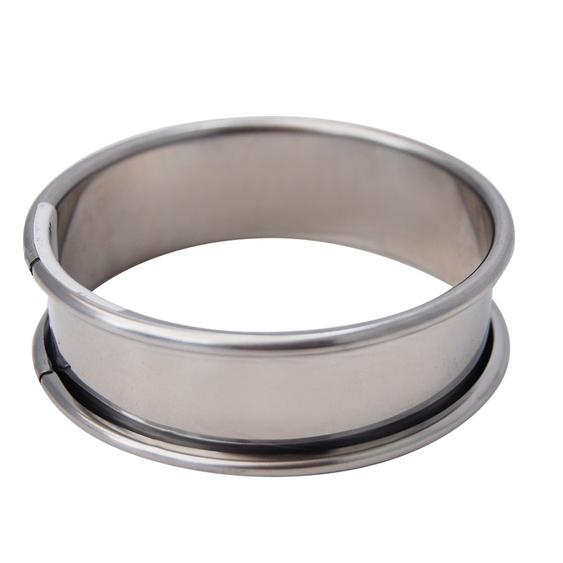 CERCLE A TARTE 26 CM INOX BORD ROULE DE BUYER