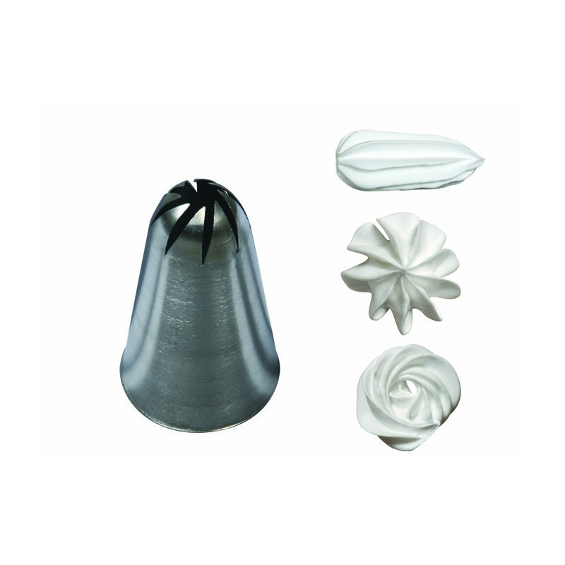 DOUILLE A ROSE INOX  8 DENTS