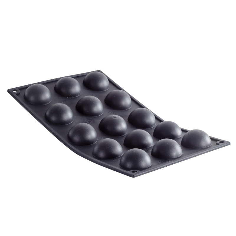 PLAQUE DE 15 DEMI SPHERE 4CM MOULFLEX NOIR DE BUYER -