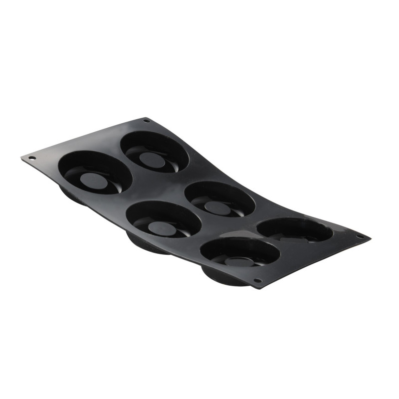 MOULFLEX NOIR DE BUYER -PLAQUE 6 SAVARINS ROND