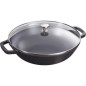 WOK 30 CM AVEC COUVERCLE EN VERRE STAUB
