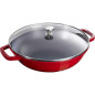 WOK 30 CM AVEC COUVERCLE EN VERRE STAUB