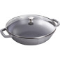 WOK 30 CM AVEC COUVERCLE EN VERRE STAUB