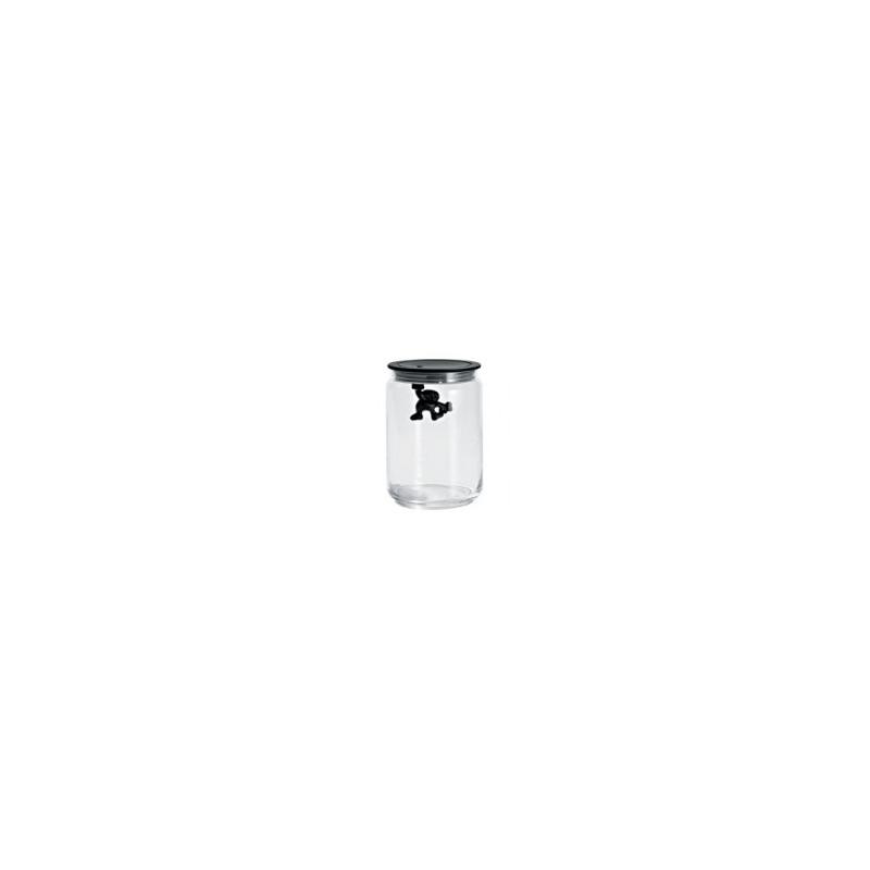 BOITE DE CUISINE 90 CL VERRE -GIANNI A LITTLE MAN HODING ON TIGHT- + COUVERCLE BLANC