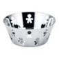 CORBEILLE RONDE 20.5 CM  -GIROTONDO- BRILLANT AVEC BORDE AJOUREE ACIER INOXYDABLE