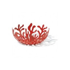 PORTE FRUITS ROUGE -MEDITERRANEO- ACIER INOXYDABLE BRILLANT ALESSI