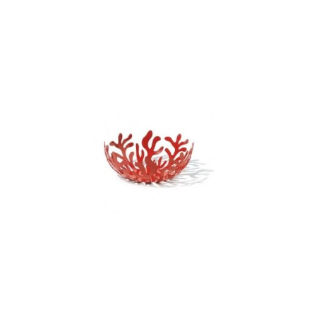 PORTE FRUITS ROUGE -MEDITERRANEO- ACIER INOXYDABLE BRILLANT ALESSI
