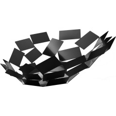 CENTRE DE TABLE -LA STANZA DELLO SCIROCCO- ACIER INOXYDABLE NOIR ALESSI