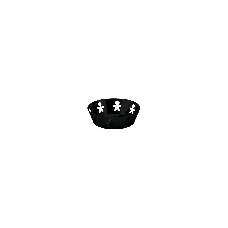 CORBEILLE RONDE 18 CM NOIRE ACIER COLORE