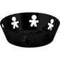 CORBEILLE RONDE 18 CM NOIRE ACIER COLORE