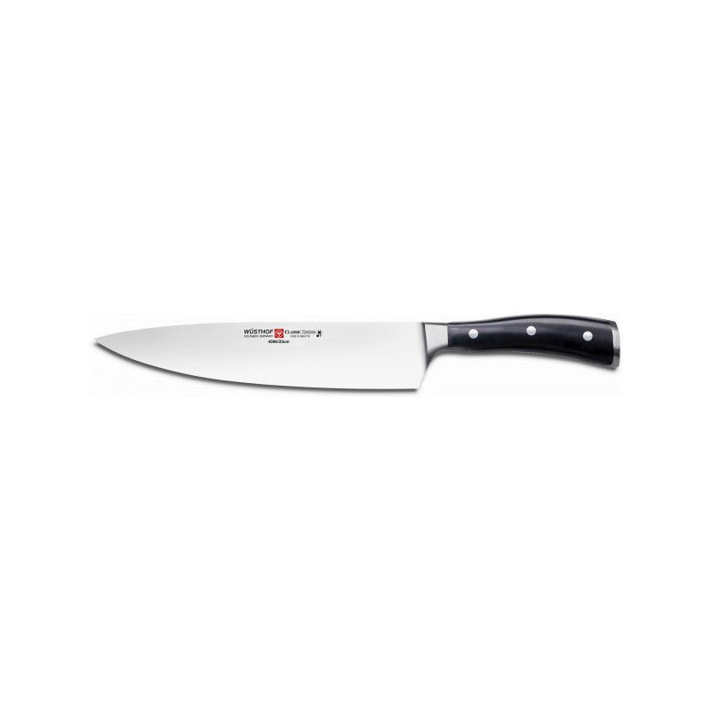 COUTEAU DE CHEF 23 CM MANCHE NOIR WÜSTHOF
