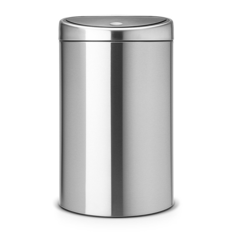 TOUCH BIN RECYCLE 10+23L MATT STEEL FINGERPRINT PROOF  AVEC 2 SEAUX INTERIEURS PLASTIQUE BRABANTIA