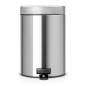 PEDAL BIN CLASSIC 5 LITRES MAT STEEL FINGERPRINT PROOF AVEC SEAU INTERIEUR PLASTIQUE BRABANTIA