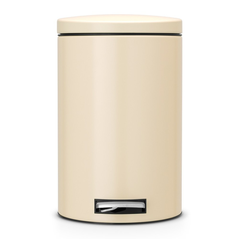PEDAL BIN SILENT 12 LITRES ALMOND AVEC SEAU INTERIEUR PLASTIQUE BRABANTIA