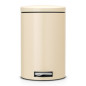 PEDAL BIN SILENT 12 LITRES ALMOND AVEC SEAU INTERIEUR PLASTIQUE BRABANTIA