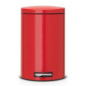 PEDAL BIN SILENT 12 LITRES PASSION RED AVEC SEAU INTERIEUR PLASTIQUE BRABANTIA