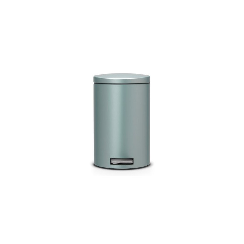 PEDAL BIN SILENT 12 LITRES METALLIC MINT AVEC SEAU INTERIEUR PLASTIQUE BRABANTIA