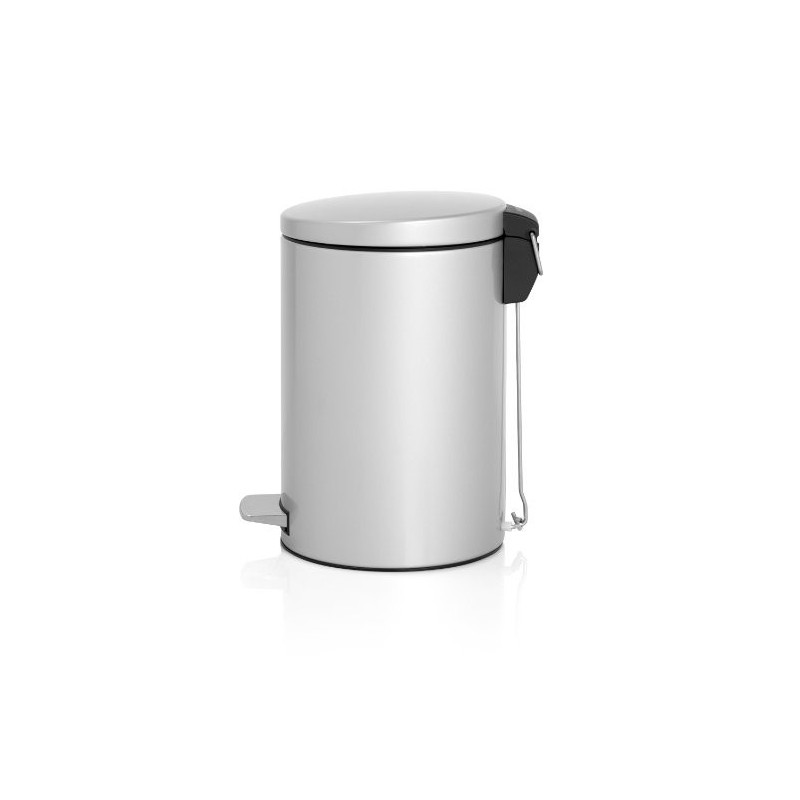 PEDAL BIN SILENT 12 LITRES METALLIC GREY AVEC SEAU INTERIEUR PLASTIQUE BRABANTIA