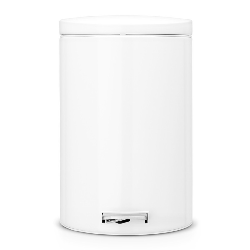PEDAL BIN SILENT 20 LITRES WHITE AVEC SEAU INTERIEUR PLASTIQUE BRABANTIA