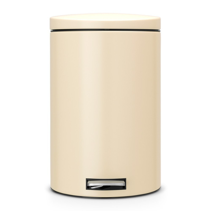 PEDAL BIN SILENT 20 LITRES ALMOND AVEC SEAU INTERIEUR PLASTIQUE BRABANTIA