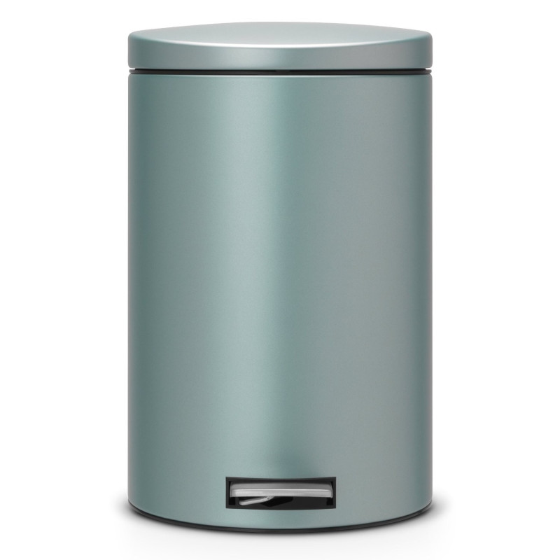 PEDAL BIN SILENT 20 LITRES  METALLIC MINT AVEC SEAU INTERIEUR PLASTIQUE BRABANTIA