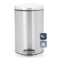 PEDAL BIN SILENT 20 LITRES  MAT STEEL FINGERPRINT PROOF AVEC SEAU INTERIEUR PLASTIQUE BRABANTIA