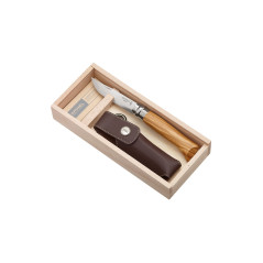 PLUMIER N°8 INOX OLIVIER+ETUI OPINEL