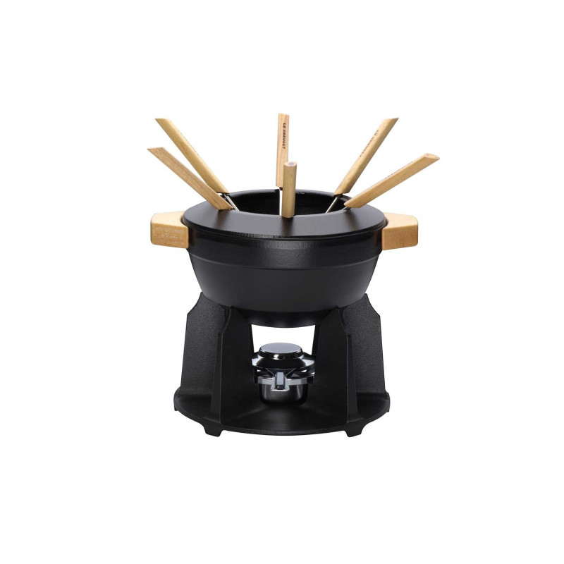 SERVICE A FONDUE POIGNEES BOIS LE CREUSET