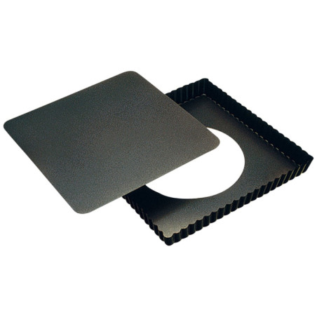 MOULE A TARTE CARRE FOND MOBILE ANTI ADHERENT GOBEL