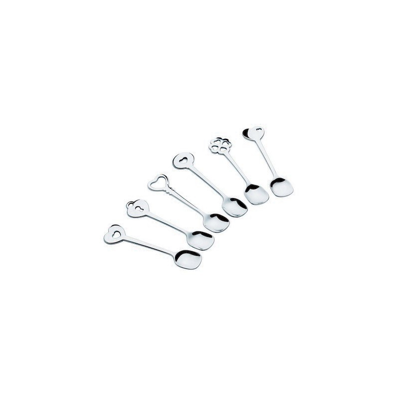 LOT 6 PETITES CUILLERES CM 10.5 INOX GUZZINI