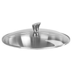 COUVERCLE EN VERRE BOMBE 20 CM CASTELINE BRILLANT CRISTEL