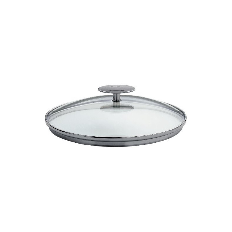SERIE DE 3 COUVERCLES DE 16 A 20 CM VERRE PLATINE CRISTEL