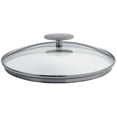 SERIE DE 3 COUVERCLES DE 16 A 20 CM VERRE PLATINE CRISTEL