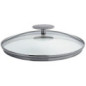 SERIE DE 3 COUVERCLES DE 16 A 20 CM VERRE PLATINE CRISTEL