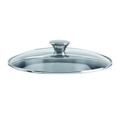 COUVERCLE CRISTEL 30 CM EN VERRE TREMPE - BOUTON INOX COOKWAY MASTER