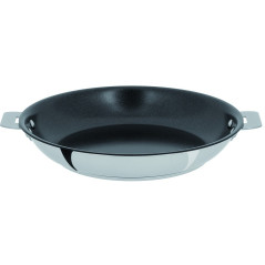 POELE 24 CM INOX STRATE AMOVIBLE ANTI ADHERENT EXCALIBUR BROSSEE CRISTEL
