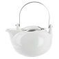 THEIERE PORCELAINE  0,80 L BLANCHE ET INOX JUMBO