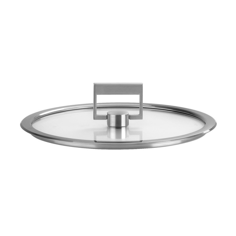 SERIE DE 4 COUV.  CRISTEL PLATS EN VERRE 14 A 20 CM STRATE FIXE