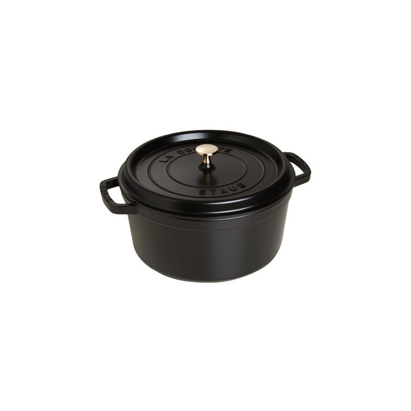 COCOTTE RONDE 18 CM NOIR MAT STAUB