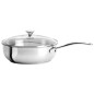 SAUTEUSE 26 CM INDUCTION + COUVERCLE VERRE COOKWAY MASTER FIXE INOX -