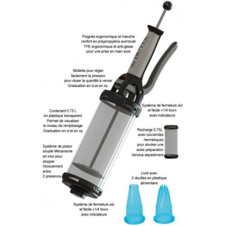 PISTON A PRESSION 0.75L 'LE TUBE'  DE BUYER 