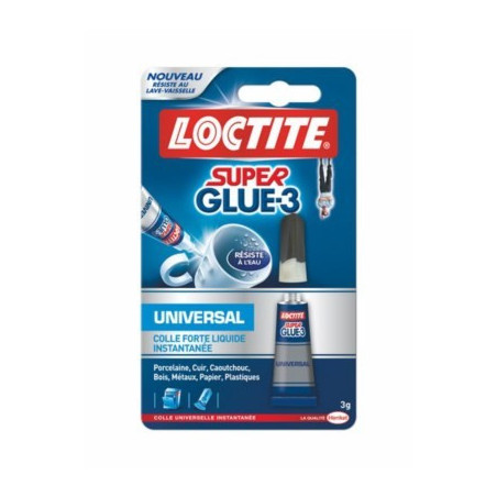 SUPERGLUE 3 UNIVERSAL LIQUIDE TRANSPARENT LOCTITE