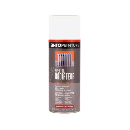 PEINTURE SPRAY SPECIAL RADIATEUR BLANC MAT 400 ML SINTO