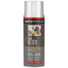 PEINTURE SPRAY JOUR DE FETE CHROME ARGENT RAL 924300