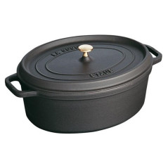 COCOTTE OVALE 23 CM NOIR MAT