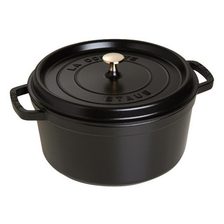 COCOTTE RONDE 18 CM NOIR MAT