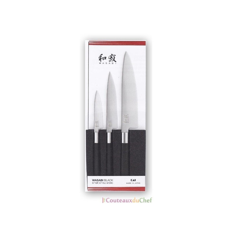 Set 3 couteaux du chef Kaï Wasabi