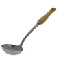 Louche Inox Acier patiné manche bois