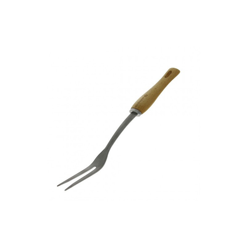 Fourchette Inox acier patiné manche bois